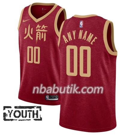 NBA Børn Trøje Houston Rockets Custom 2018-19 Nike City Edition Rød Swingman